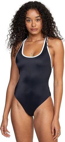 RVCA Women's Standard Swimsuit, Binded Cheeky ONE Piece/Multi, Medium in Saudi Arabia