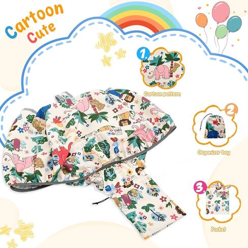 Portable Shopping Cart Cover, High Chair and Baby Shopping Cart Cover, Shopping Cart Protector High Chair Cover for Babies, Kids, Infants & Toddlers, Attached Carry Bag (Dog) in Kuwait