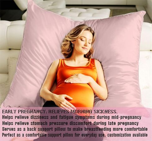 maizi Maternity Pillow for Pregnant Women Customizable Wedge Pregnancy Pillow Satin Square Support Pillow 34X34 Insert Included Envelope Closure Machine Washable Breathing Comfort Pregnancy Sleep in Saudi Arabia