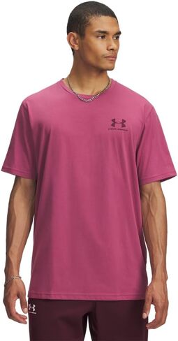 Under Armour Men's Sportstyle Left Chest Short-Sleeve T-Shirt , (500) Misty Purple / / Black , Large in Kuwait