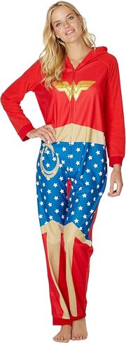 DC Comics Mens' Batman Superhero Character Hooded Union Suit Footless Pajamas Costume (Batman, XXL/XXXL) in Saudi Arabia