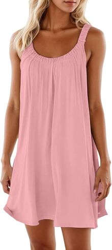 Women's Dress Beach Style Loose Strap Dress Summer Tunics in Saudi Arabia