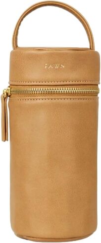 FAWN DESIGN The Bottle Bag, Insulated Bottle Bag for Daycare, Travel and More, Premium Matte Faux Leather Insulated Bag, Cooler Bag Fits Most Standard Bottle Sizes, 4x3.5x7.5 inches in Saudi Arabia
