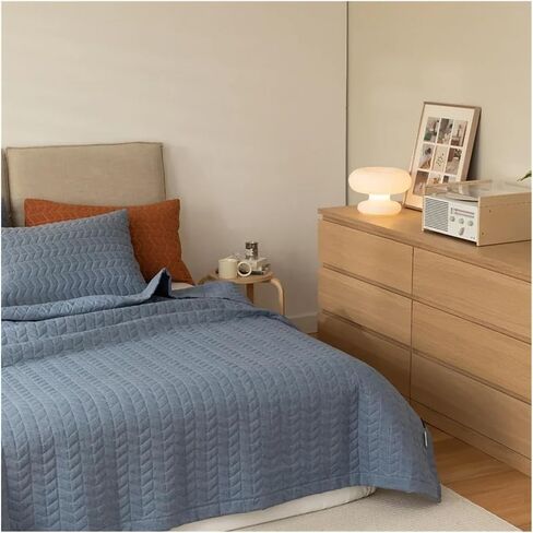 White Style Cotton Bed Linen Geometry Double Bedspread on The Bed Mattress Cover Couple Bed Quilt Blanket Bed Plaid Bed duvets Bed Four Pieces Set(D,3pcs 240cmx250cm) in Saudi Arabia