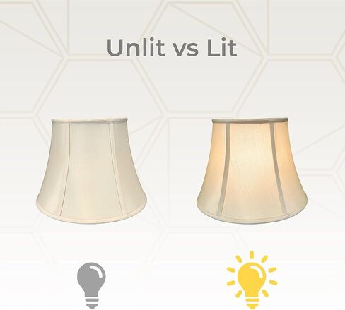 Royal Designs Modified Bell Lamp Shade - Beige - 9 x 14 x 10.5 in Kuwait