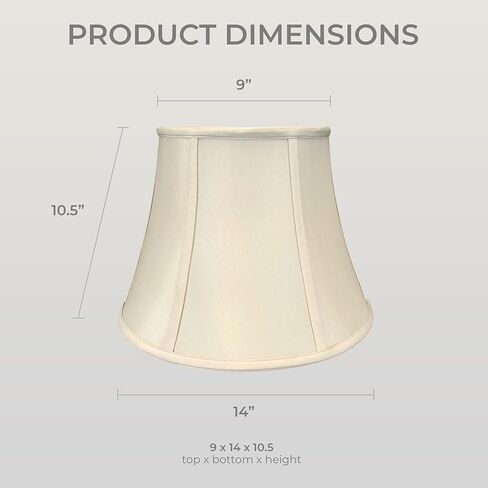 Royal Designs Modified Bell Lamp Shade - Beige - 9 x 14 x 10.5 in Kuwait