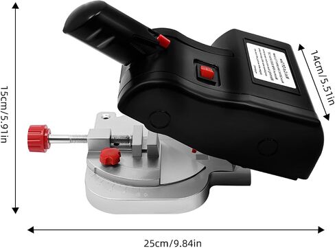 Mini Miter Cut-Off Chop Saw with Clamping Tool, Mini Benchtop Cut Off Miter Saw, Max 45° Adjustable Small 90W Electric Table Tool for Metal Wood Plastic Crafts Cutting (Black) in Saudi Arabia