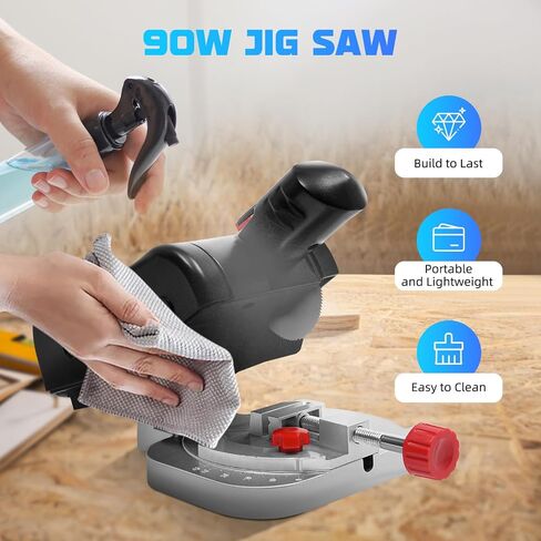 Mini Miter Cut-Off Chop Saw with Clamping Tool, Mini Benchtop Cut Off Miter Saw, Max 45° Adjustable Small 90W Electric Table Tool for Metal Wood Plastic Crafts Cutting (Black) in Saudi Arabia