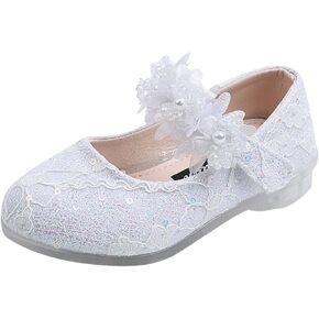 Girls Baby Princess Shoes Rhinestone Flower Sandals Dancing Shoes Infant Pearl Crystal Shoes Single Kids Girl Shoes