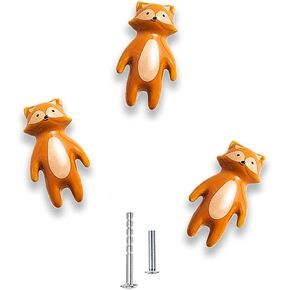 Kids Drawer Handles Ceramic Nursery Knobs Cute Animal Lion Knobs Children's Room Door Cupboard knobs DIY Lovely Cabinet pulls Drawer knob for Kids, with Screws (5, Lion)