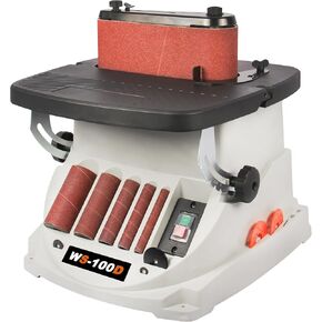 KAKA INDUSTRIAL Vertical Oscillating Spindle Sander & Belt Sander, 2 IN 1 Combination Woodworking Machine WS-100D