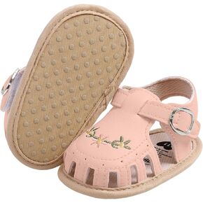 2025 Kids Sandals Fashion Cute Flower Casual Shoe with Ankle Strap Boy Girls Dressy Cut-Out Walking Footwear Summer Beach Vacation Slippers Breathable Indoor/Outdoor Slip-On Slides