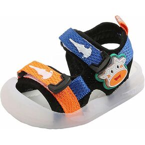 Toddler Light Up Sandals Open Toe Lightweight Breathable Infant Anti Slip Flashing Sport Shoes Summer Beach Sandals