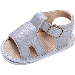 Infant Boys Girls Sandals Newborn Non-Slip Soft Sole Crib Sandals Open-Toe Outdoor Casual Summer Toddler First Walkers Shoes