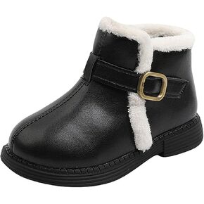 Girls Ankle Boots Breathable Faux Fur Fleece Lined Winter Snow Boots Toddler Kids Girls Boys Dress Boots Hiking Boots