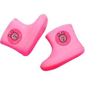IWIHMIV Baby Rain Boot Infant Rain Boots Boys' Boots Toddler Kids Baby Boys Girls Cartoon Waterproof Rain Non Slip Rain Boots