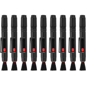 PATIKIL Camera Dusting Brush, Multifunction Cleaning Brush Keyboard Lens Pen Screen Lens Cleaner for Vinyl Records, LP Scan, SLR & Computer Screens,9 Pcs Red