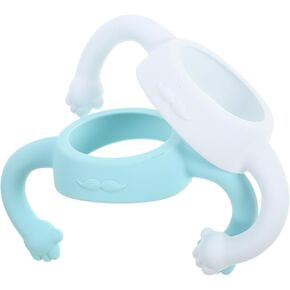 Totority 2 pcs Soft Silicone Bottle Handles for Comfortable Feeding Compatible with Wide Mouth Feeding Bottles Safe and Practical