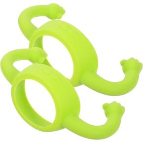Vaguelly 2Pcs Silicone Bottle Handle Soft and Comfortable Milk Bottle Holders Easy to Install and Use Suitable for Wide Neck Feeding Bottles Practical and Sturdy Design