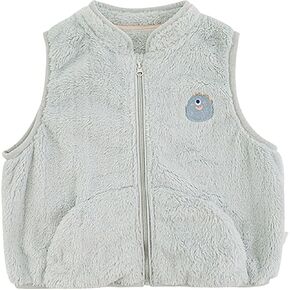 Toddler Baby Boys Girls Fleece Vest Sherpa Waistcoat Cute Sleeveless Jacket with Pocket Warm Kids Fall Winter Clothes