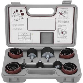 25-Piece Drill Press Sanding Drum Kit, Sanding Sander for Woodworking, 5 Grinding Drum and 20 Drum Sandpaper, Polishing Sandpaper Rotating Tools Parts