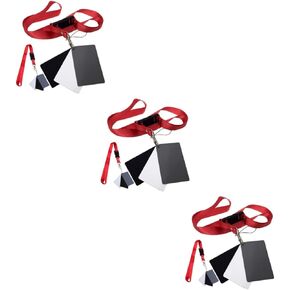 Doitool 4PCS Color Checker Black مع حزام الحبل للتصوير الفوتوغرافي مرجع التعرض المقاوم للخدش للكاميرات الرقمية