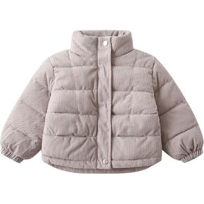 Baby Girl down Winter Coat Boys Winter New Thickened Corduroy Stripes Stand Up Collar Girls Winter Coats And Snow Pants