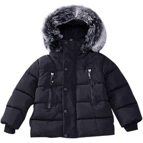 Girls Baby Warm Down Winter Jacket With Collar Warm Girls Boys Puffer Coat Trench Coat Thick Girls Hooded Snow Clothe