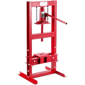 Garvee Hydraulic Press 6 Ton ، H-Frame Hydraulic Press مع لوحين مطبعة ، آلة مضغوط مرآب هيدروليكية قابلة للتعديل للخدمة الشديدة لإصلاح السيارات ، حماية الحمل الزائد ومقاومة الصدأ ، الأحمر