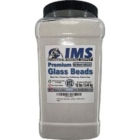 #12 Premium Glass Beads - Extra Fine - 12 lbs/5.44 kg - Blasting Media - 140-230 US Mesh