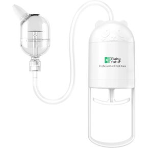 Nasal Aspirator for Baby (White Panda) – Push-Pull Control,Simple to Use Baby Nose Sucker – Gentle Handling of Nasal Mucus– Lncludes Storage Box & Booger Clip