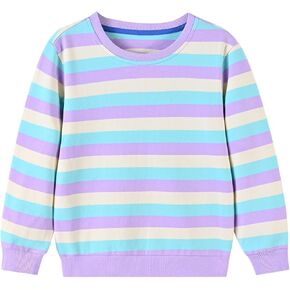 Baby/Toddler Boy Long Sleeve Shirt Basic Tshirt Tops, Light Undershirt Solid & Striped Tees for Boys