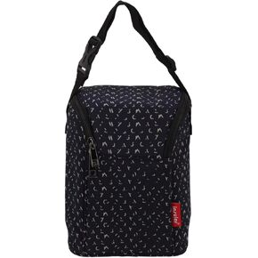 Nylon Baby Bottle Thermal Bag Portable Waterproof Storage Tote Pouch for Outdoor (Black)