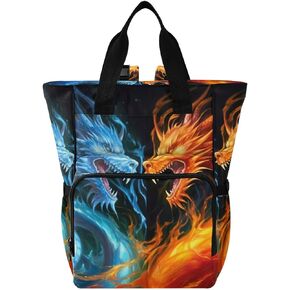 xigua Dragon Fighting Pattern Diaper Bag Backpack Multi Function Baby Changing Bags Waterproof Large Capacity Travel Back Pack for Mom Dad