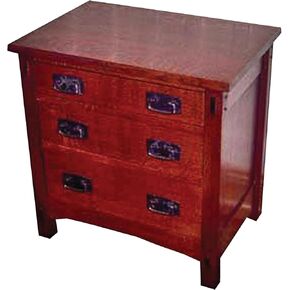 Woodcraft Project Paper Plan To Build Mission Nightstand - Material Not Included