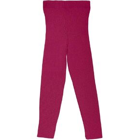 Kids Thermal Bottoms: Baby Winter Leggings Pants, Organic Merino Wool (EU 62-68/3-6 Months, Berry)
