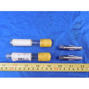 2 PC L&I Winooski 1/8" Taper Pipe Reamer Part NO 600.1250 .436" Shank 6 Flute - JH1694LVR