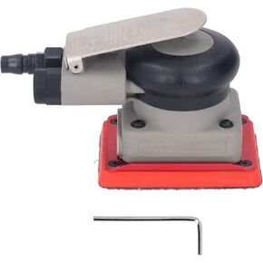 Flexman Air Sander ، 10000 دورة في الدقيقة 1/4in PT آلة الصنفرة الهوائية مربعة مربعة لتلميع الخشب ، شمع السيارات ، تلميع المعادن ، 70 × 100 مم/2.8 × 3.9 بوصة