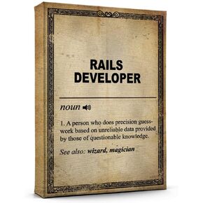اسم مخصص Rails Developer Developer Art Print Poster Art ، Rails Developer Gifts for Men نساء