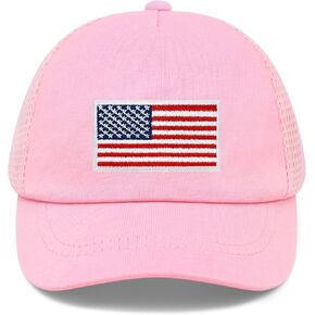 qikqik Baby Baseball Cap Toddler Baseball Hat Baby Ball Cap Infant Hats Toddler American Flag Hat Kids 4th of July Hats USA
