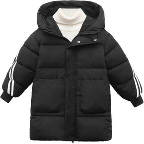 Girls' Winter Coat - Heavyweight Quilted Bubble Puffer Parka Ski Jacket Warm Thick Overcoat with Faux Fur Lined Hood