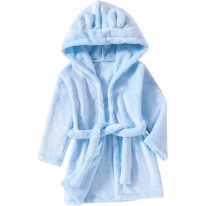 Toddler Boys Girls Soft Plush Fleece Hooded 𝐁ath𝗿obe Star Print Flannel 𝗥obe Winter 𝗡ight 12 Month 𝗣a𝗷amas