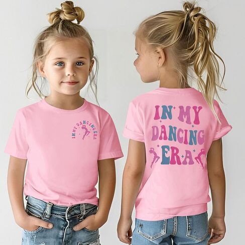 in My Dancing Era Shirt for Girls Kid Toddler Groovy Dancer Graphic T-Shirt Funny Tees Short Sleeve Performance Tops in Saudi Arabia