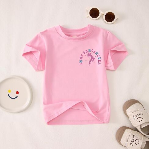in My Dancing Era Shirt for Girls Kid Toddler Groovy Dancer Graphic T-Shirt Funny Tees Short Sleeve Performance Tops in Saudi Arabia