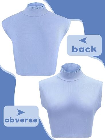 3 Pcs Detachable Collars for Women Ruffled Fake Turtleneck Dickey Collar Winter Mock Blouse Turtle Neck Fake Collar in Saudi Arabia