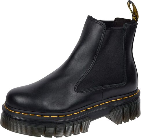 Dr. Marents Women's Audrick Platform Chelsea Boot, Black Nappa Lux in Saudi Arabia