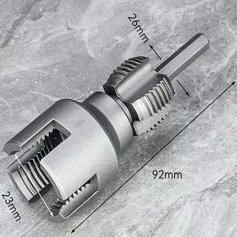 Integrated Internal & External Pipe Threading Tool, PVC Threading Tool Kit, Electric Drill Compatible PVC Pipe Threader Kit with Various Die Sizes, Pipes Threader Plumbing Tools (1/2"+3/4") in Saudi Arabia