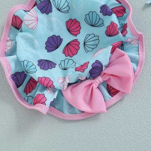 Newborn Baby Girl Swimsuit Cute Print Swimwear Kids Bowknot Bikini Set Infant Bathing Suit Summer Beach Wear in Saudi Arabia