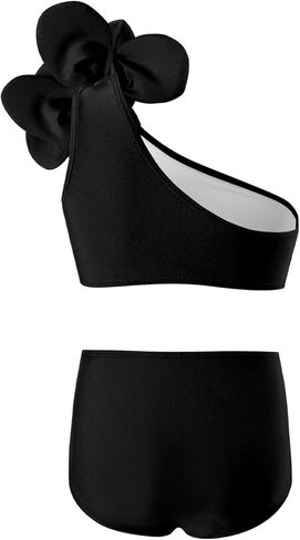 ملابس السباحة للفتيات من قطعتين لطيفان طفل صغير صغير بيكيني مجموعة أزياء الأزهار قمم القيعان على الشاطئ بدلة السباحة in Kuwait