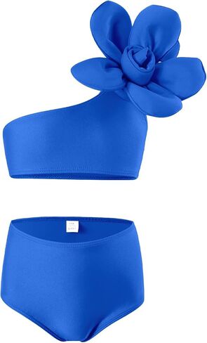 Swimsuit for Girls Two Piece Cute Toddler Baby Solid Bikini Set Fashion Floral Crop Tops Bottoms Beach Outfit Bathing Suit in Saudi Arabia